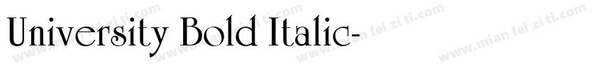 University Bold Italic字体转换